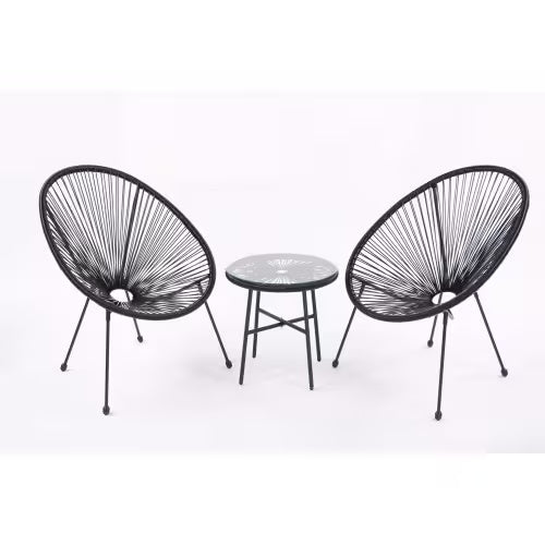 3-Piece Outdoor Bistro Set with Coffee Table