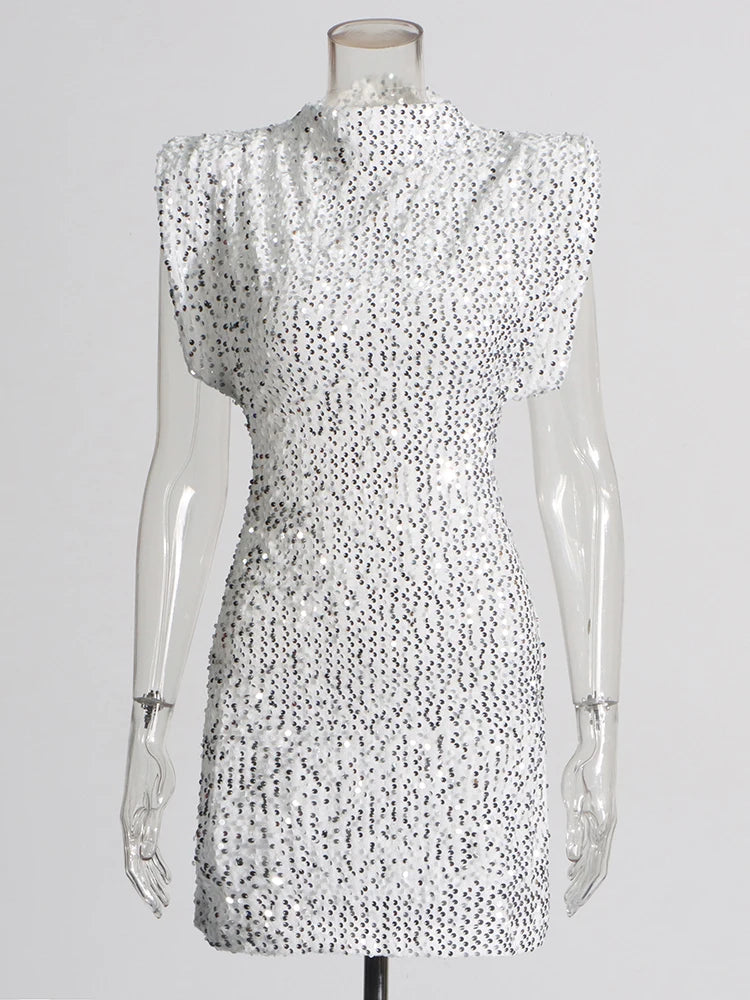 Sequin Patchwork Dress